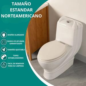 【Cambio Rápido Y Fácil】Tapa De Inodoro, Instalación Sencilla, Fácil De Limpiar, Compatible Con La Mayoría De Modelos De Inodoros