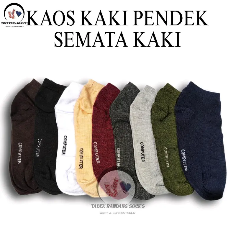 Kaos Kaki pendek Pria/Wanita semata kaki polos warna/Kaos kaki polos pendek dewasa Ankle Unisex sutra korea 5