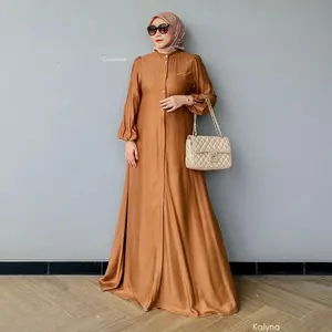Bydianafz Kalyna Dress part 1, 2, 3 | Gamis Polos Rayon Premium Busui Friendly Pergelangan Tangan Karet | Fashion Muslim