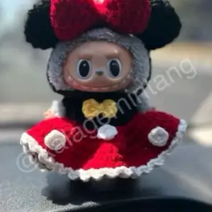 Baju labubu rajut dress mickey mouse