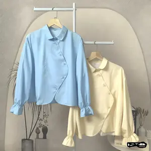 Naomi Atasan Kemeja Desain Kupu-Kupu Cantik Lengan Panjang Untuk Wanita