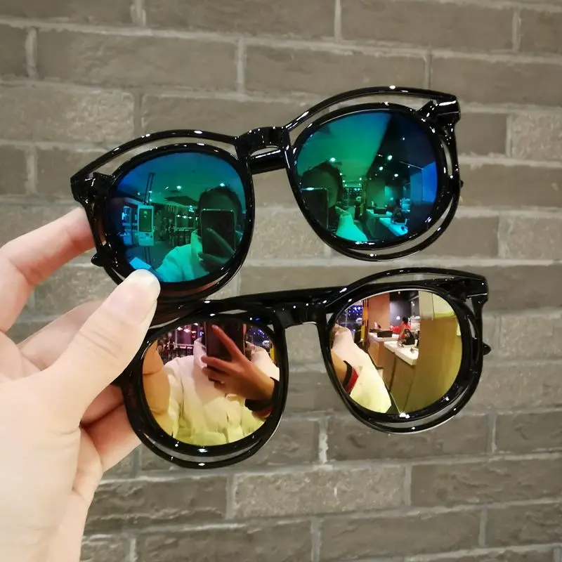 2-12Y New Fashion Children Sunglasses Summer Plastic Frame Glasses Boys Girls Anti-UV Sunscreen Sunglasse