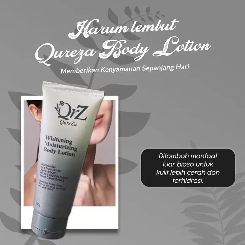 QUREZA Lotion Tubuh Pelembab dan Pencerah 2in1 Perawatan Simple dengan Hasil Maksimal isi 2pcs 100ml body  serum 3