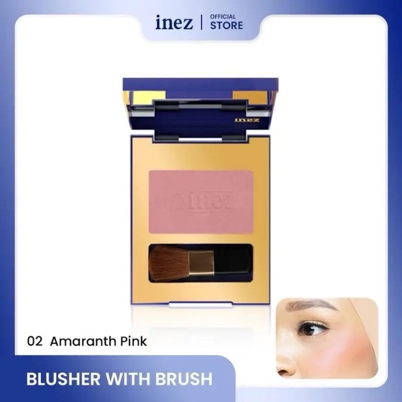 Inez Color Contour Plus Blusher With Brush/Amarant Pink
