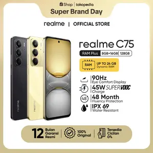 realme C75 8GB+16GB*|128GB | NFC| IP66/68/69 Dust & Water Resistance| Military Grade Shock Resistance | 6000mAh Massive Battery (PROMO)