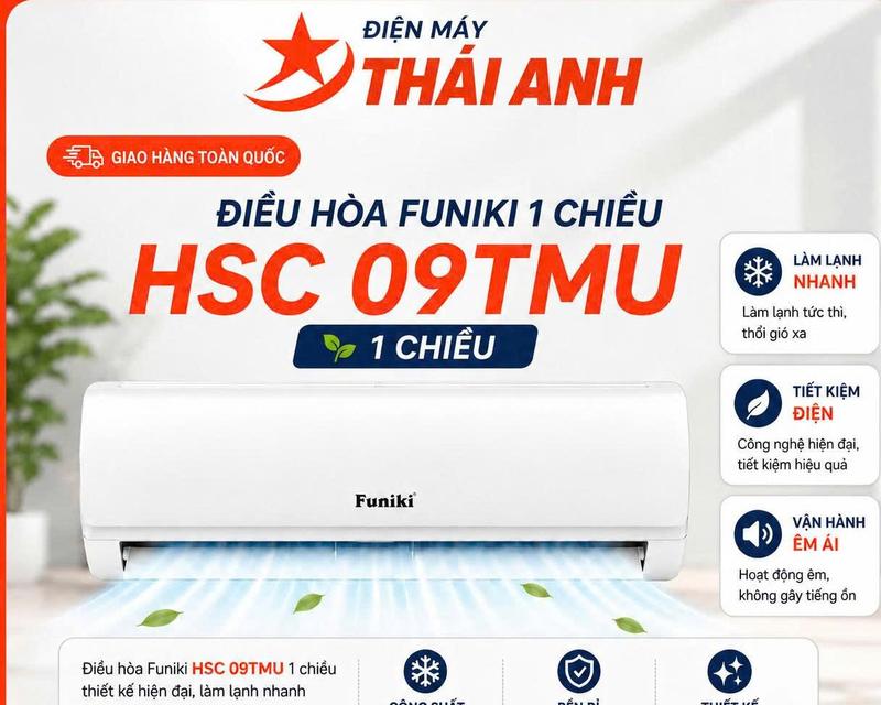 ĐIỀU HÒA FUNIKI 9000 1 CHIỀU THƯỜNG HSC09TMU/TMM