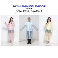 Gambar Jas Hujan Polkadot Grade A Unisex BEST QUALITY Ponco Mantel Ringan Eva Sejuk Lembut Tanpa Bau Cocok untuk Pria dan Wanita - Merah dari setia1.shop Kab. Tangerang 1 Tokopedia