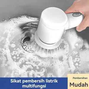 Berus pembersihan listrik tanpa wayar multifunksional Jerman untuk dapur dan kamar mandi, berus tile keramik yang kuat untuk mencuci piring dan mencuci piring rumah tangga Cooker Dispenser Fryer Heater Mic Nyamuk Layar