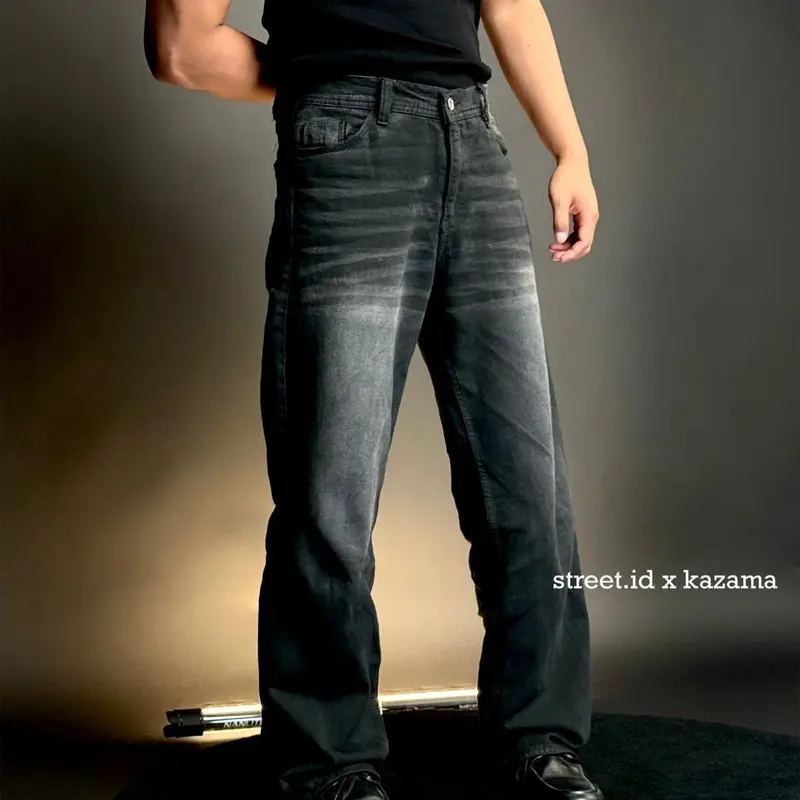 Celana Panjang Loose Pants Pria Model Baggy Jeans Gombrong STREET