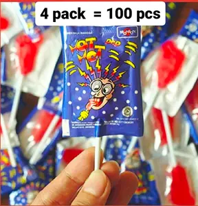 promo 100 pcs / 4 pack permen hot hot pop - Food, Candy