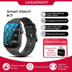 (COD) Smart Watch H7 - Layar melengkung Besar HD Kualitas Bagus,Pengisian Nirkabel Cepat, Bisa Terima PanggilanBluetooth,Monitor Kesehatan Lengkap & Beragam ModeOlahraga,Bluetooth watch,Android loS, Sleek AluminumAlloy Case