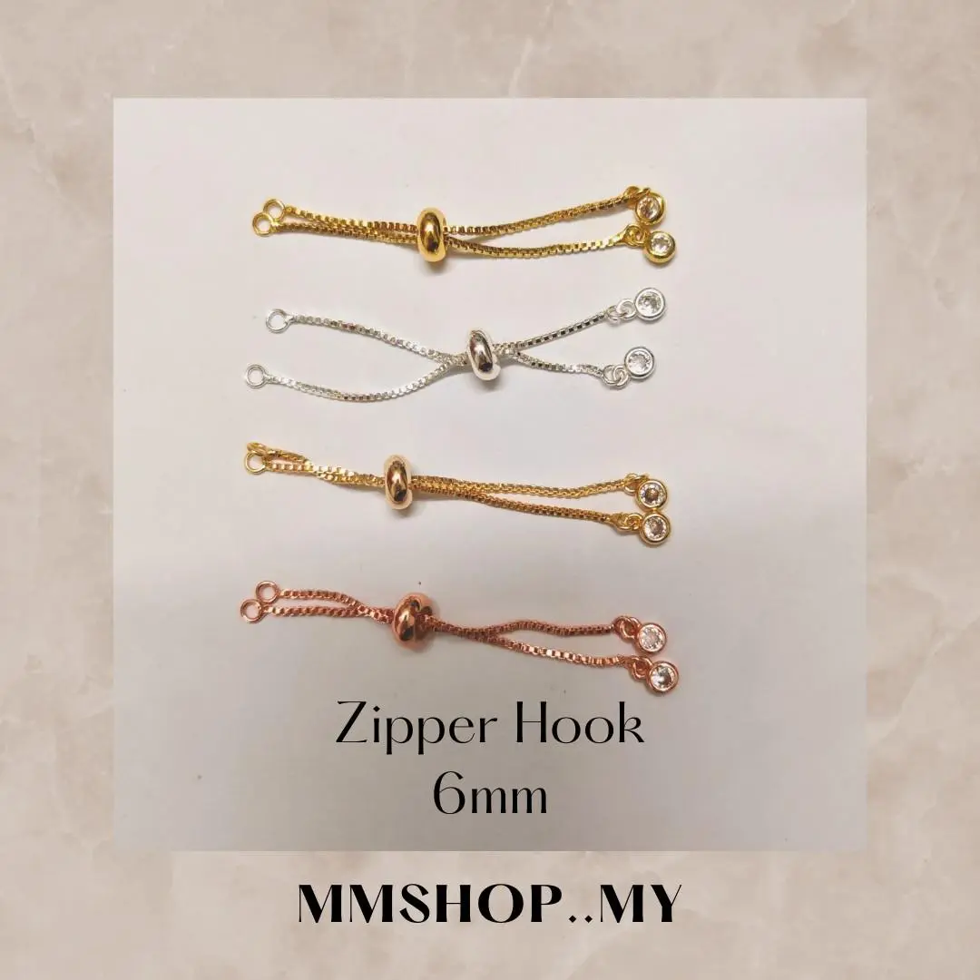 Zipper / Sliding Chain / Pull-out chain Copper Plated Silver / Gold / Rose Gold / Black Jewelry DIY Accessories [Necklace, Bracelet, Earring Components]