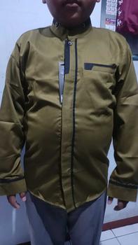 Product Review of Baju Koko Couple Ayah dan Anak Laki-laki Lengan Panjang Bahan Toyobo Fodu Warna Denim Terbaru 2025 , Muslim from Y**n 0
