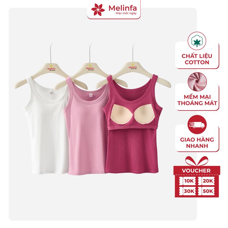 Áo ba lỗ nữ có đệm nâng đỡ vải Viscose tự nhiên mềm mại thoáng mát mã VAA0403 Top Thun