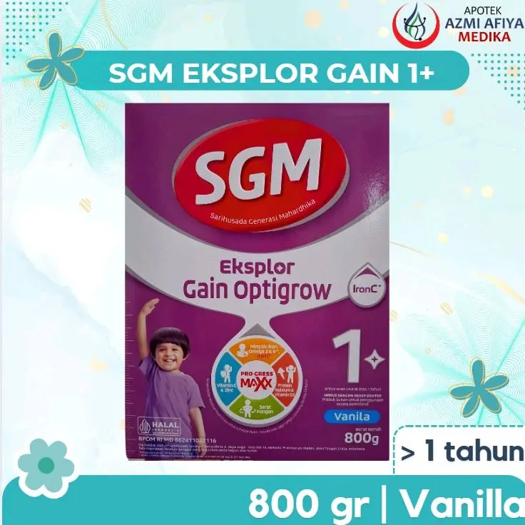 SGM Eksplor Gain Optigrow 1+ 800gr Susu Anak 0