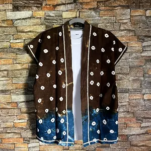 Size M - Dien By Dinar Kimono Outter Tenun Ikat Shibori 01