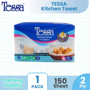 Tissue Tessa Kitchen Towel Isi 150 Sheet - 2 Ply / Tisu Pengesat Dapur 150 Lembar