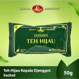 (50gr) Teh Hijau Sachet Ekonomis - Green Tea Cap Kepala Djenggot