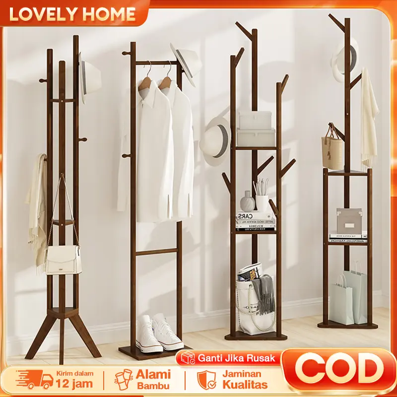 LOVE Rak mantel sederhana dari kayu solid untuk kamar tidur, rak pakaian lantai ruang tamu modern sederhana untuk rumah Lemari Pintu Furniture