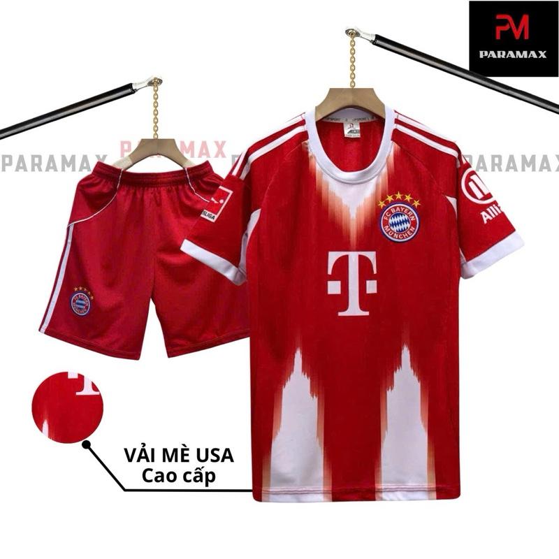 Bộ quần áo bóng đá, đồ đá banh BAYERN “2025 MÈ” VẢI MÈ USA logo THÊU LOẠI I Top Sport