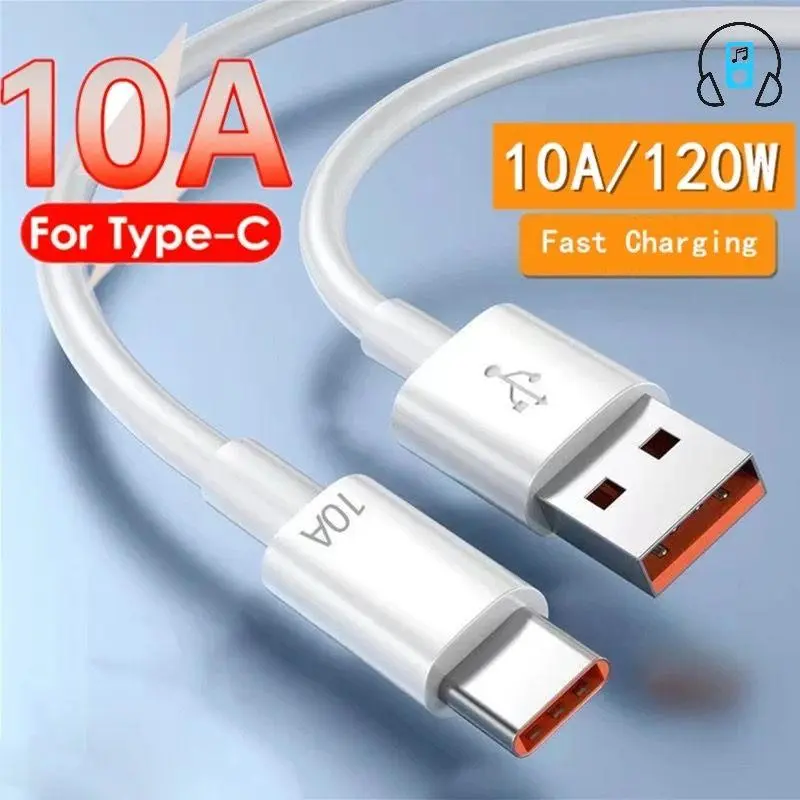 Kabel Super Cepat USB C 10A 120W/kabel Data Charger USB C Fast 1M 2M 3M 5M