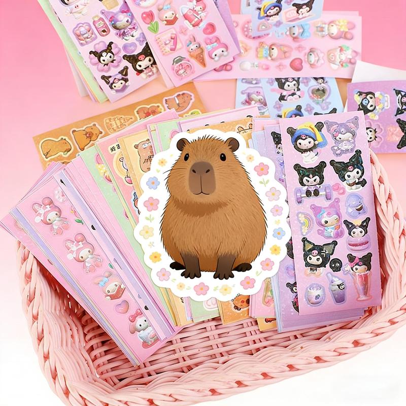 KOOZAN  Sticker hoạt hình dễ thương,Nhãn dán Kapibara,Kuromi,Ưu đãi khai trương, Mua ngay kẻo lỡ,giao hàng ngẫu nhiên