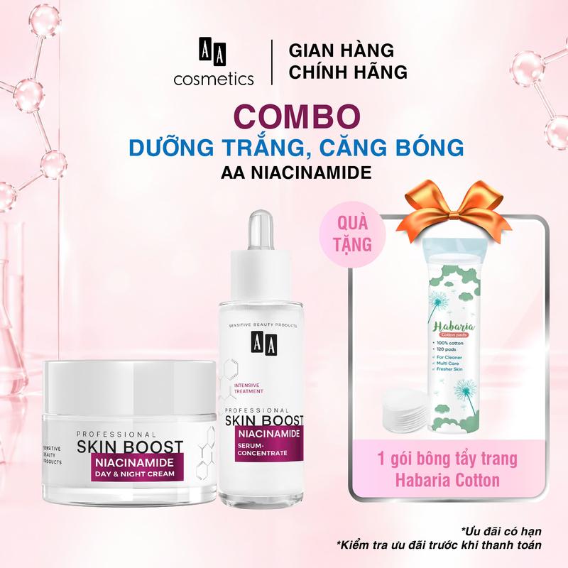 Combo dưỡng trắng , căng bóng AA Niacinamide