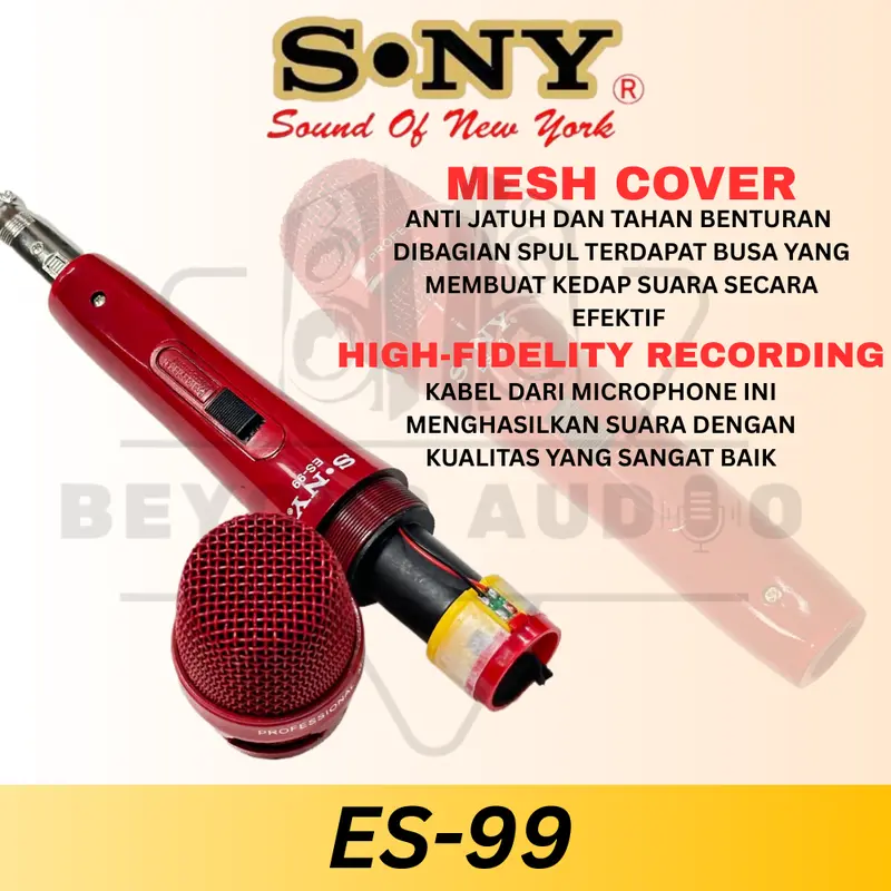 S. NY SOUND OF NEW YORK MIC KABEL MICROPHONE CABLE ES-99 MIKROFON KARAOKE 4