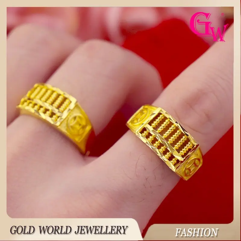 SS24 Fashion Accessories Gilding Plated Copper Money Abacus Ring