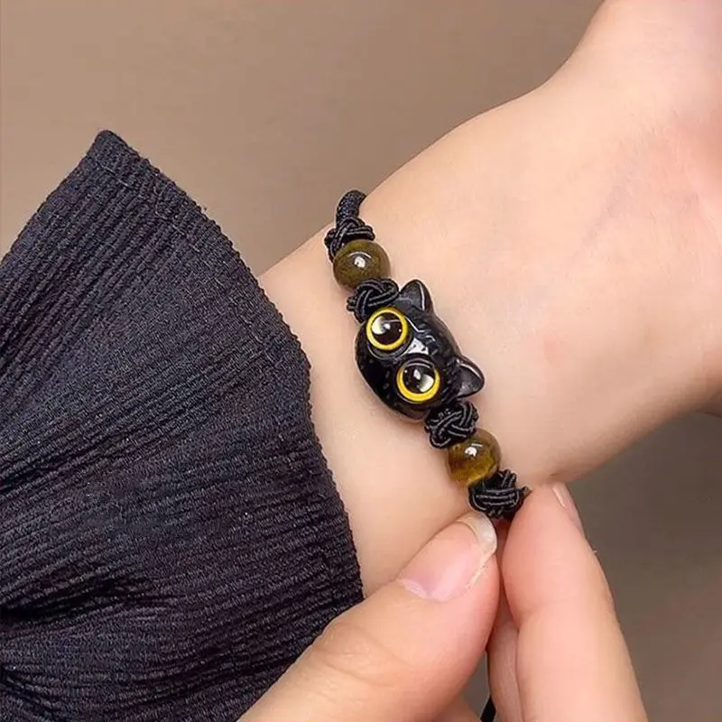 [Yybooklu]COD New Chinese Style Cat Woven Rope Cute Couple Bracelet Niche Design Gift 6
