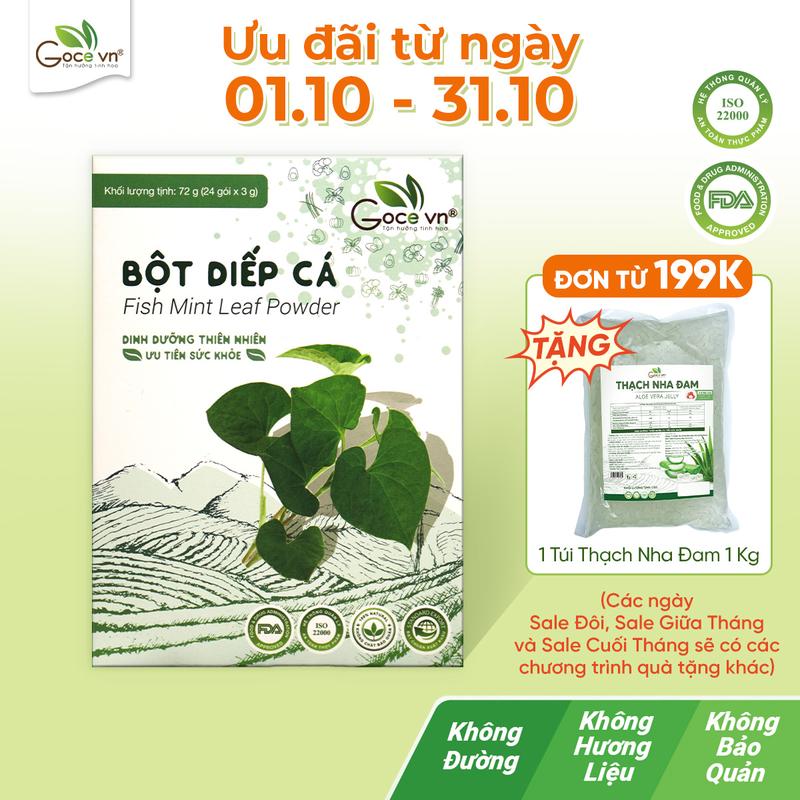 Bột diếp cá nguyên chất Goce - 72g (24 gói x 3g)
