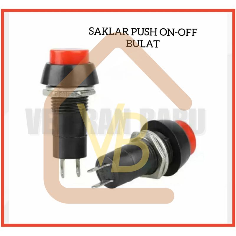 SAKLAR push switch on off bulat Kecil 2 Pin 2pin Tombol 2 Kaki - Shop ...