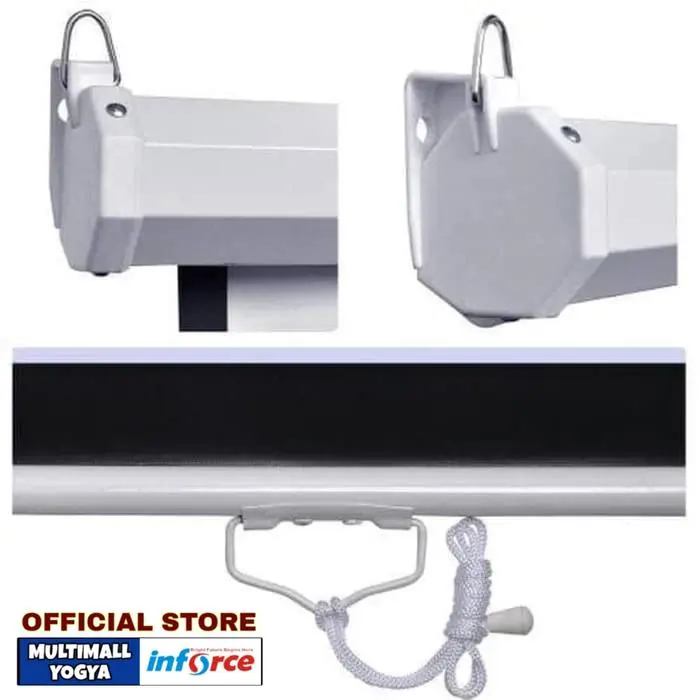 WALL SCREEN INFORCE PROJECTOR 70 1:1 LAYAR PROYEKTOR MANUAL GANTUNG (1780X1780)