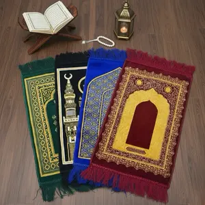 Sajadah Anak Muka Travelling Bludru Halus Kecil Tebal Best Quality Uk 35*55 cm Motif Muslim