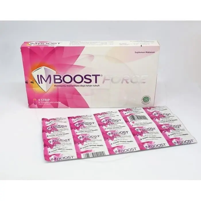 Imboost Force Imunomodulator Suplemen Daya Tahan Tubuh 1 Box Isi 30 Kaplet Original Soho
