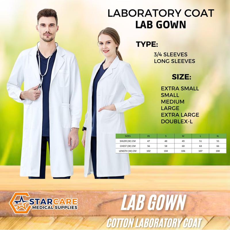 LAB GOWN / Laboratory Coat Long Sleeves & 3/4 Sleeves - TikTok Shop ...