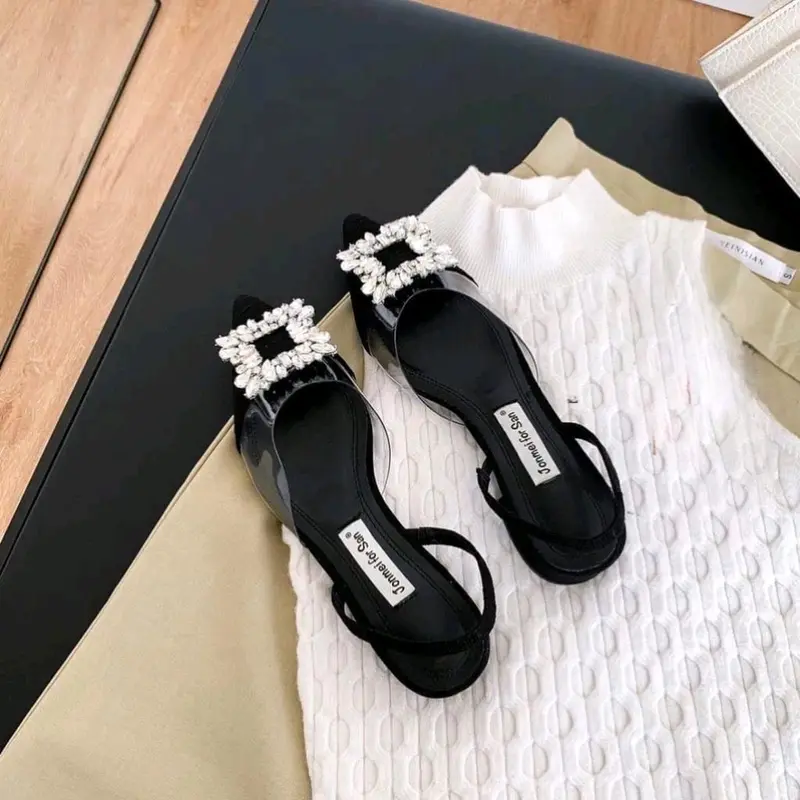 sandal sepatu wanita sandal mika premium hak tahu 3 cm 2