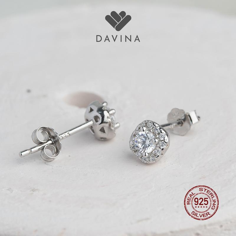 DAVINA Ladies Leilanie Earrings Sterling Silver 925 - Anting Wanita Perak S925 Tusuk Mata Kecil 2