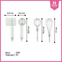 Gambar MYUNG Chopper Blender Hand Mixer USB Portable 3 in 1 dengan Baterai dan Pengisian Daya NirKabel - Hijau dari myungofficialshop Kota Surabaya 2 Tokopedia