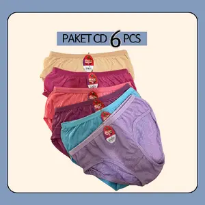 CD Winalin Isi 6pcs & 12pcs Celana Dalam Wanita Dewasa Bahan Katun Polos Size M L XL XXL XXXL Lembut Nyaman Cewek Remaja-Dewasa
