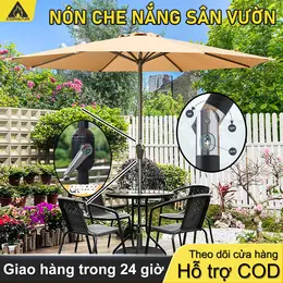 Dù che ngoài trời quán cafe 2.7M mở đóng cây khóa
