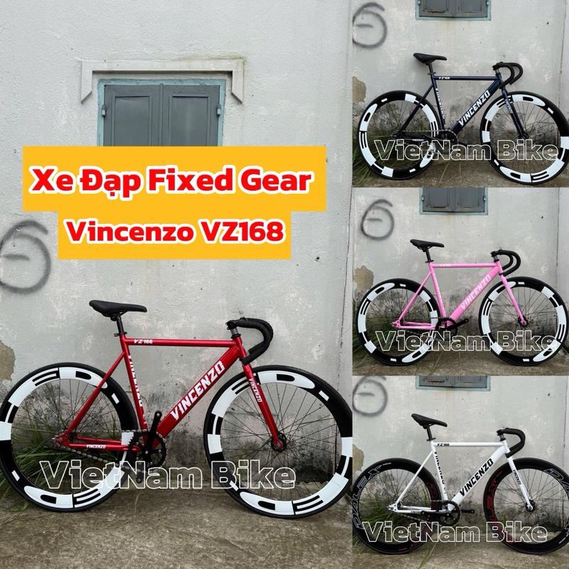  Xe đạp thể thao fixed gear và single Vincenzo vz168 khung hợp kim thép   kèm dụng cụ lắp ráp và strap  