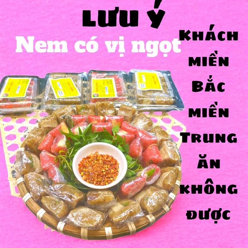 [5HỘP] Nem Chua  Lai Vung - Bì Thịt Ớt Hiểm Xanh - Nem 160rgam/ Bì 180rgam - đặc sản miền tây. ăn vặt 0