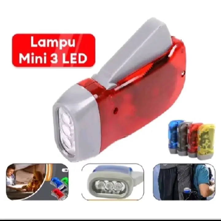 Senter tangan pompa Senter emergency lampu camping