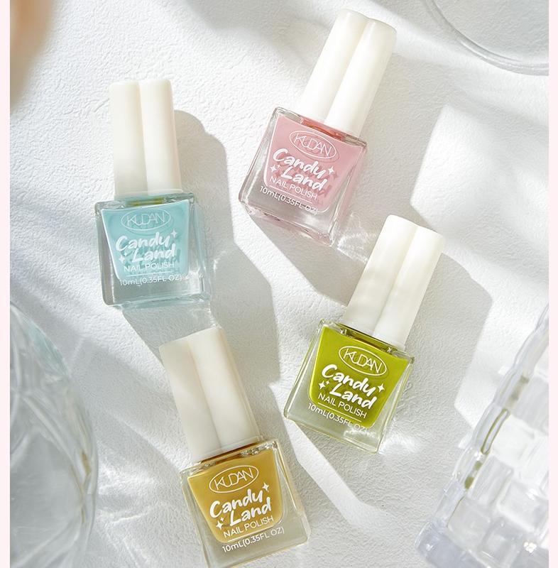 Product Introduction of Kudan Candy Land 10ML Cat Kutek Kuku Jari Tangan Kutikula Wanita Nail Polish Sun UV Lamp Peel Off Kering Art 32