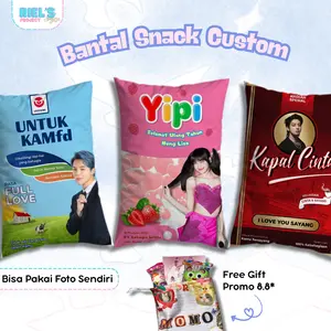 Bantal Snack Ganti Foto/Custom/Bantal kado/bantal lucu