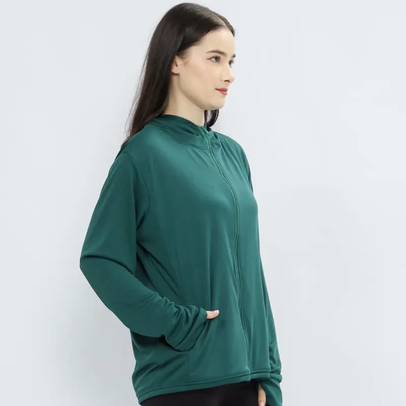 jaket Gym pria dan wanita,Jaket Olahraga anti Uv,Korean style,Bahan adem ringan, sporty,Jaket mesh hoodie 5