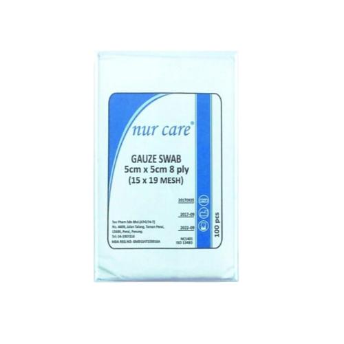 Nur Care Gauze Swab (5x5cm / 7.5x7.5cm / 10x10cm) 8 PLY 1