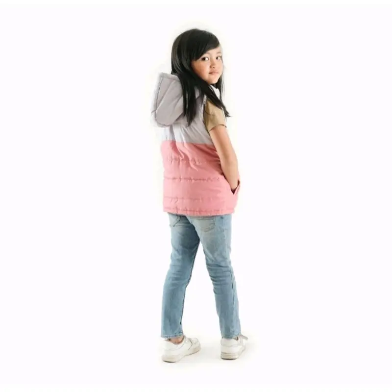 Jaket rompi vest tebal anak hoodie keren unisex untuk umur 2-14 tahun Perempuan Cewek Laki-Laki Anak-Anak 5