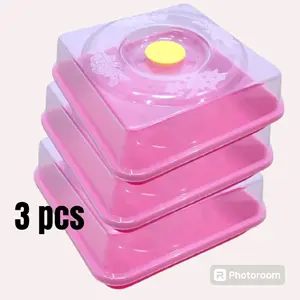 3 pcs/1 pcs tempat bolu segi tutup yoyo star tempat kue dan gorengan kotak food grade 3 pcs/1 pcs tempat bolu segi tutup yoyo star tempat kue dan gorengan kotak food grade